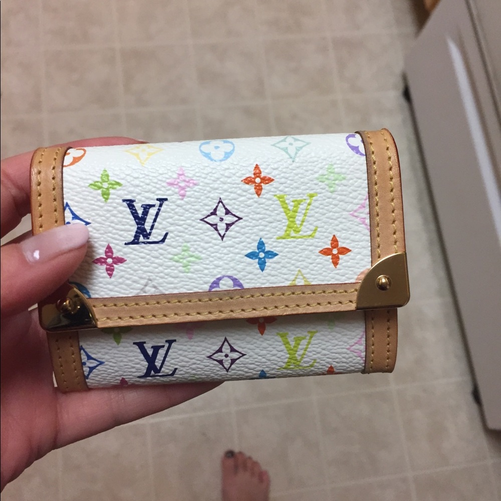 Louis Vuitton multi color coin bag/mini wallet.